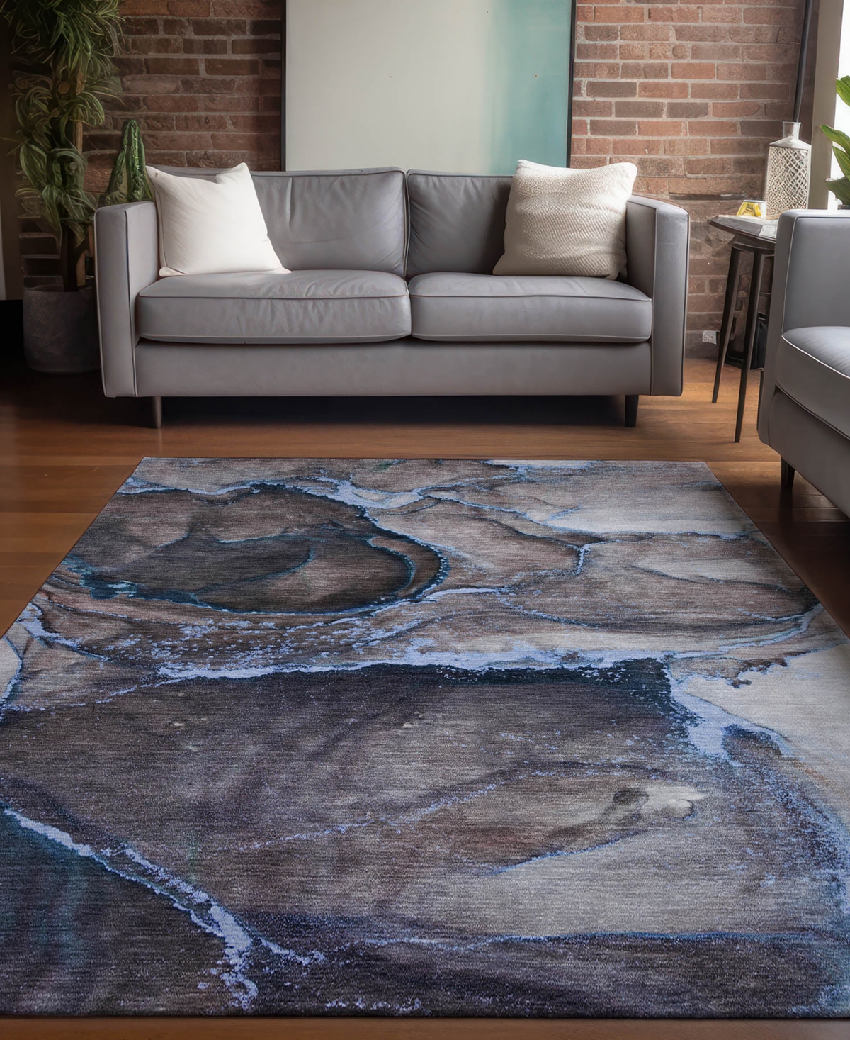 Addison Chantille Machine Washable Acn525 8'x10' Area Rug In Navy