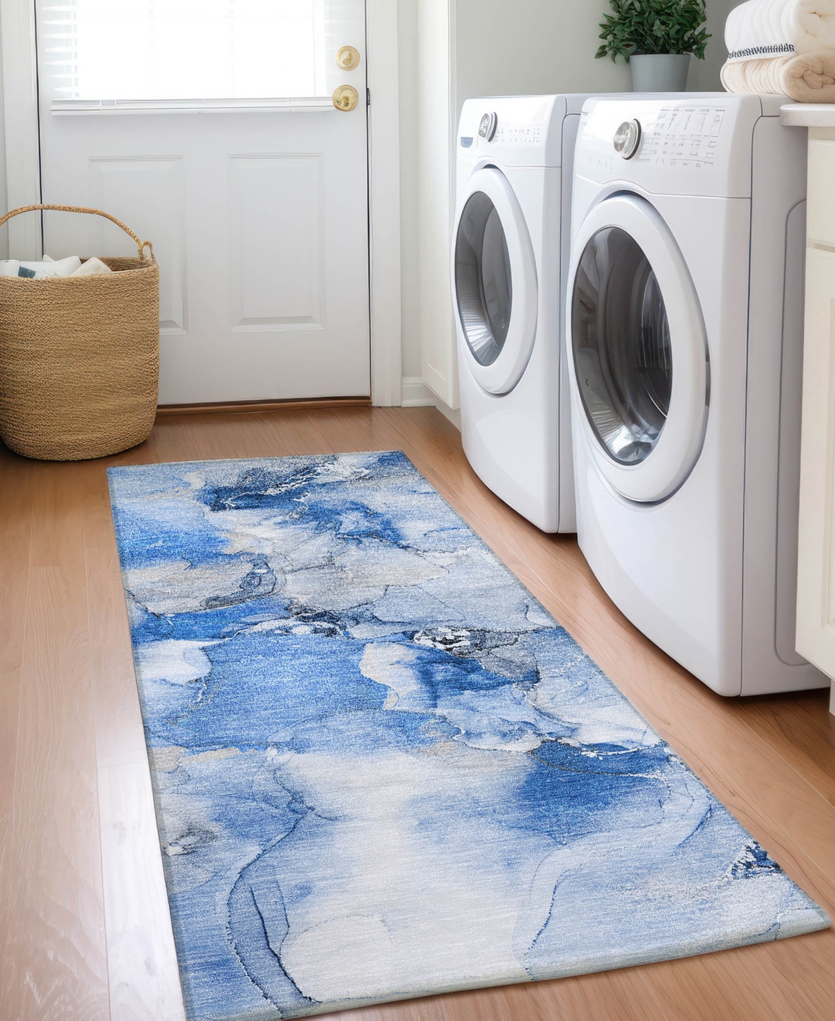 Addison Chantille Machine Washable Acn526 2'3x7'6 Runner Area Rug In Navy