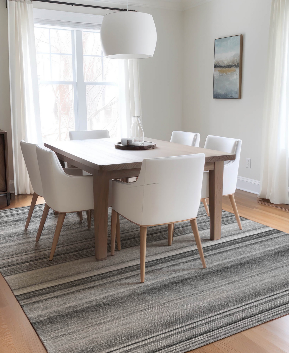 Addison Chantille Machine Washable Acn529 5'x7'6 Area Rug In Gray