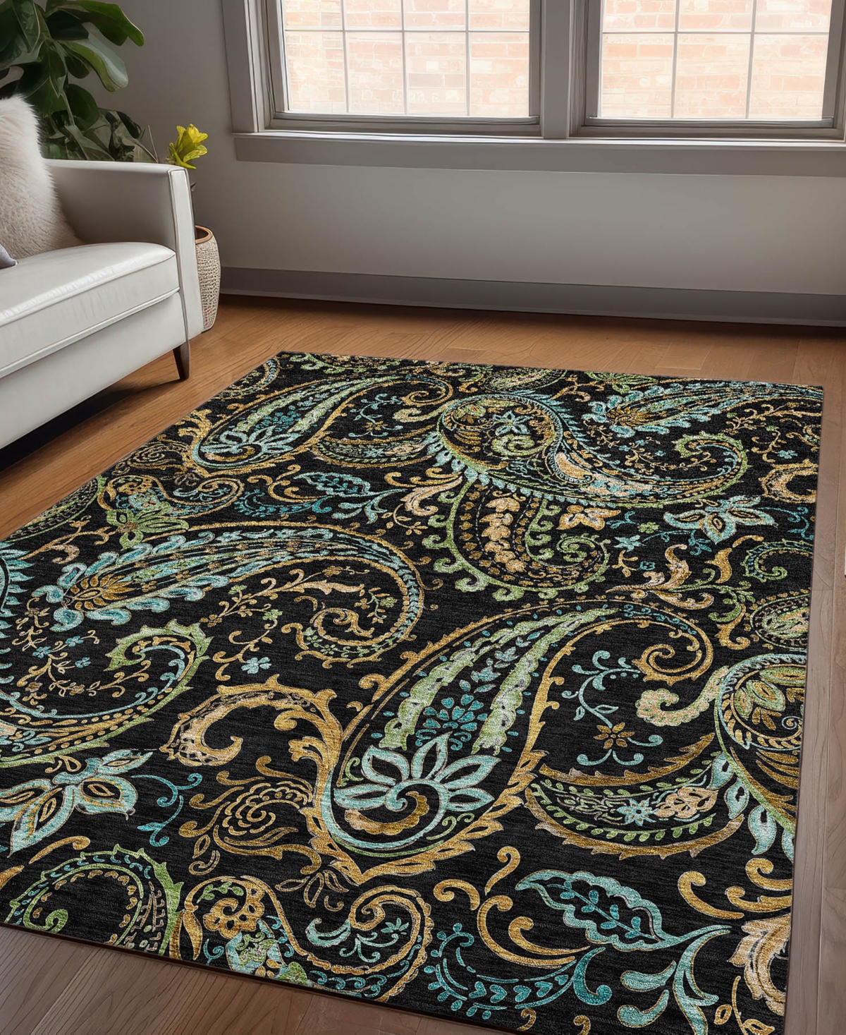 Addison Chantille Machine Washable Acn533 10'x14' Area Rug In Black