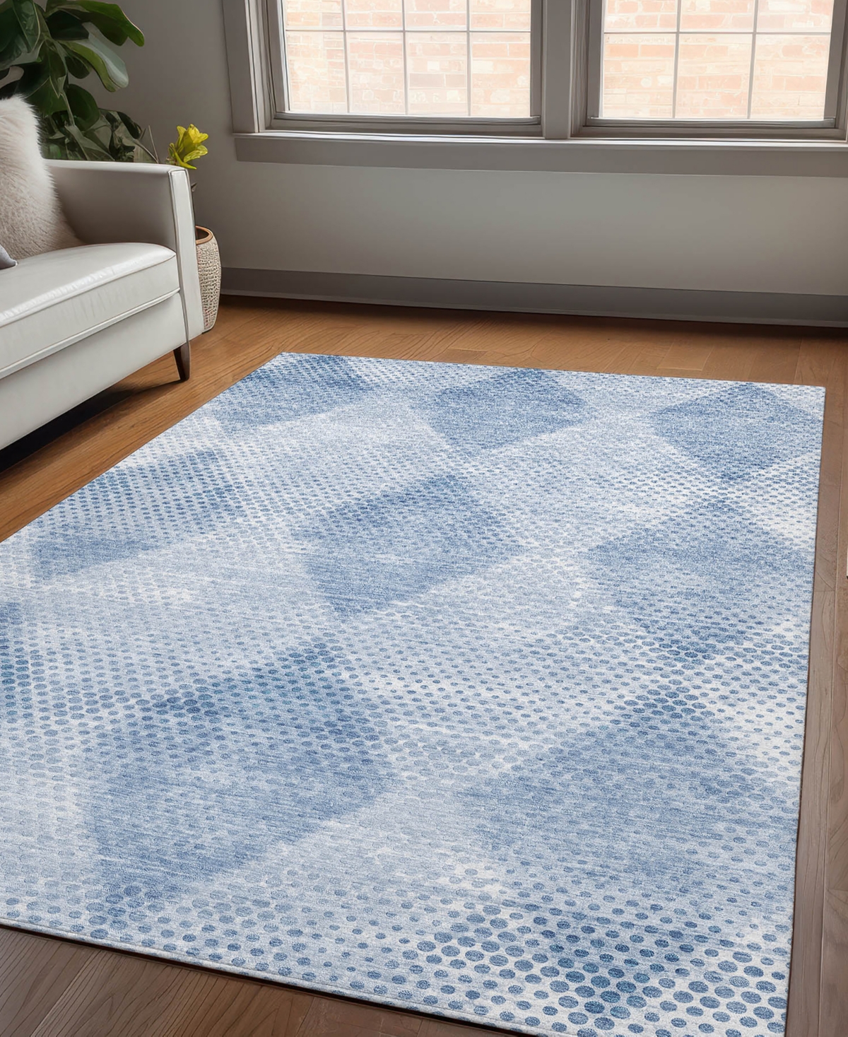 Addison Chantille Machine Washable Acn539 2'6x3'10 Area Rug In Blue