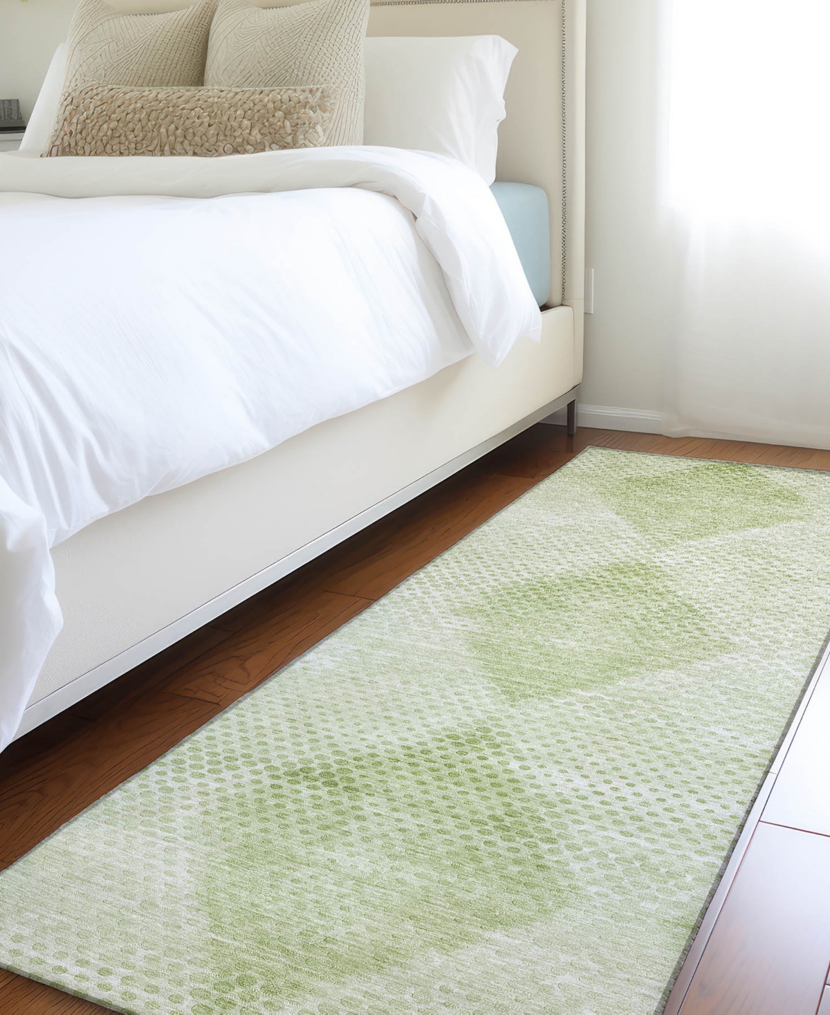 Addison Chantille Machine Washable Acn539 2'3x7'6 Runner Area Rug In Mint