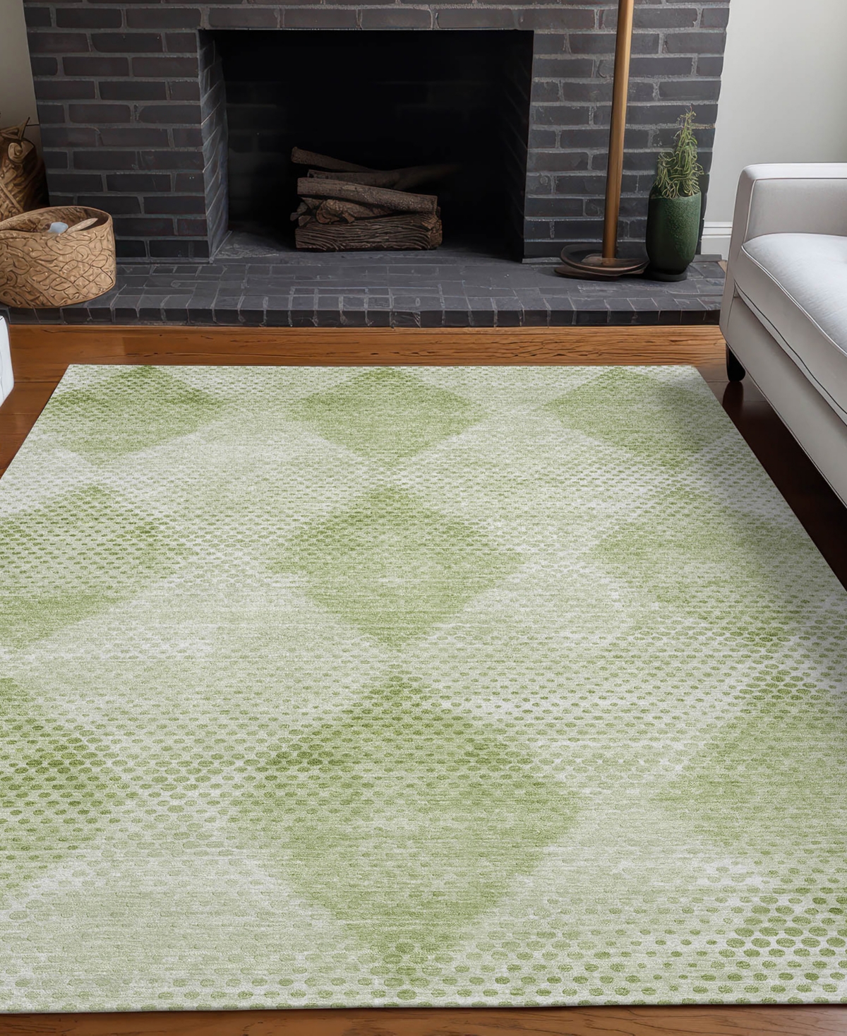 Addison Chantille Machine Washable Acn539 3'x5' Area Rug In Mint