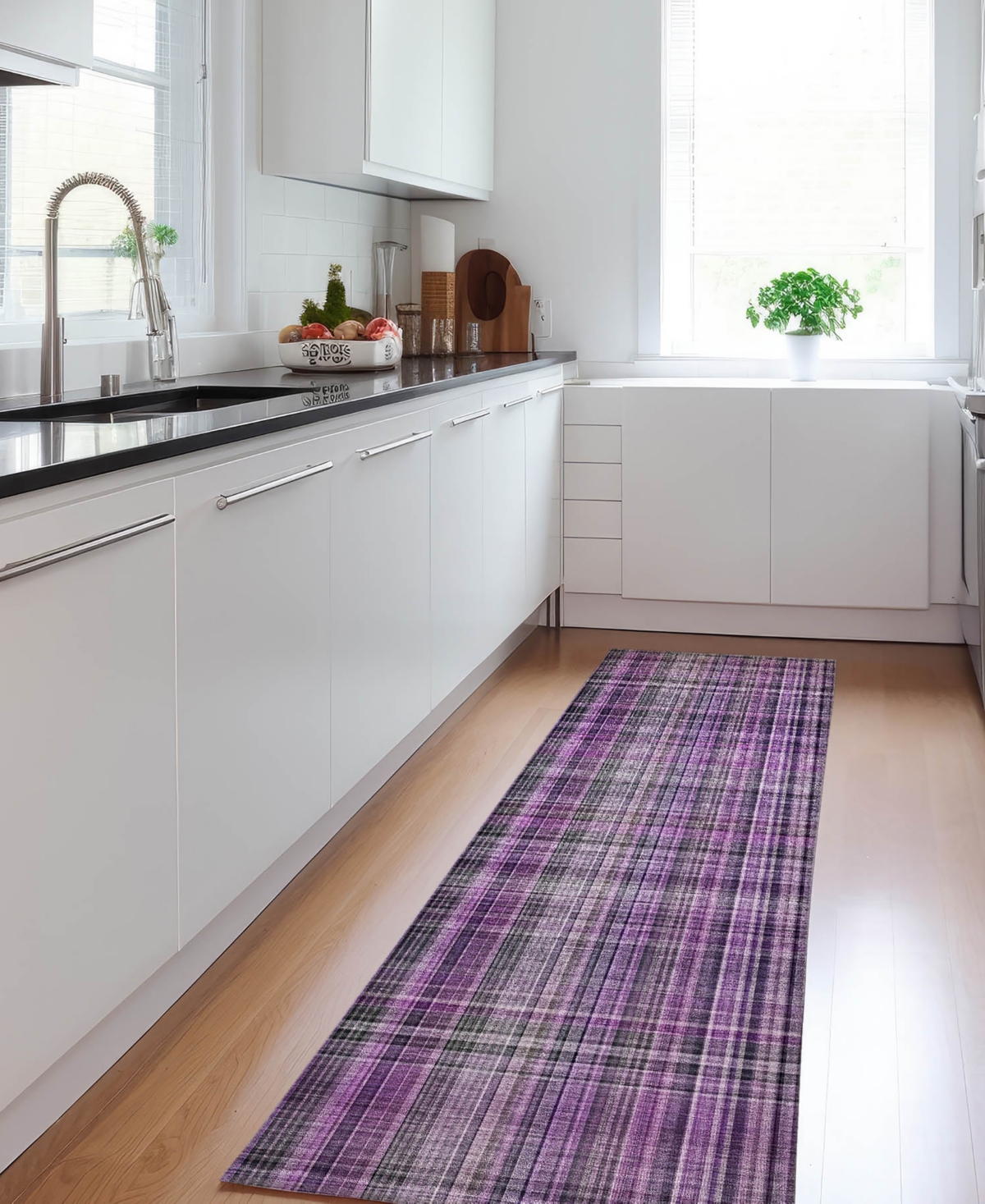 Addison Chantille Machine Washable Acn541 2'3x7'6 Runner Area Rug In Purple