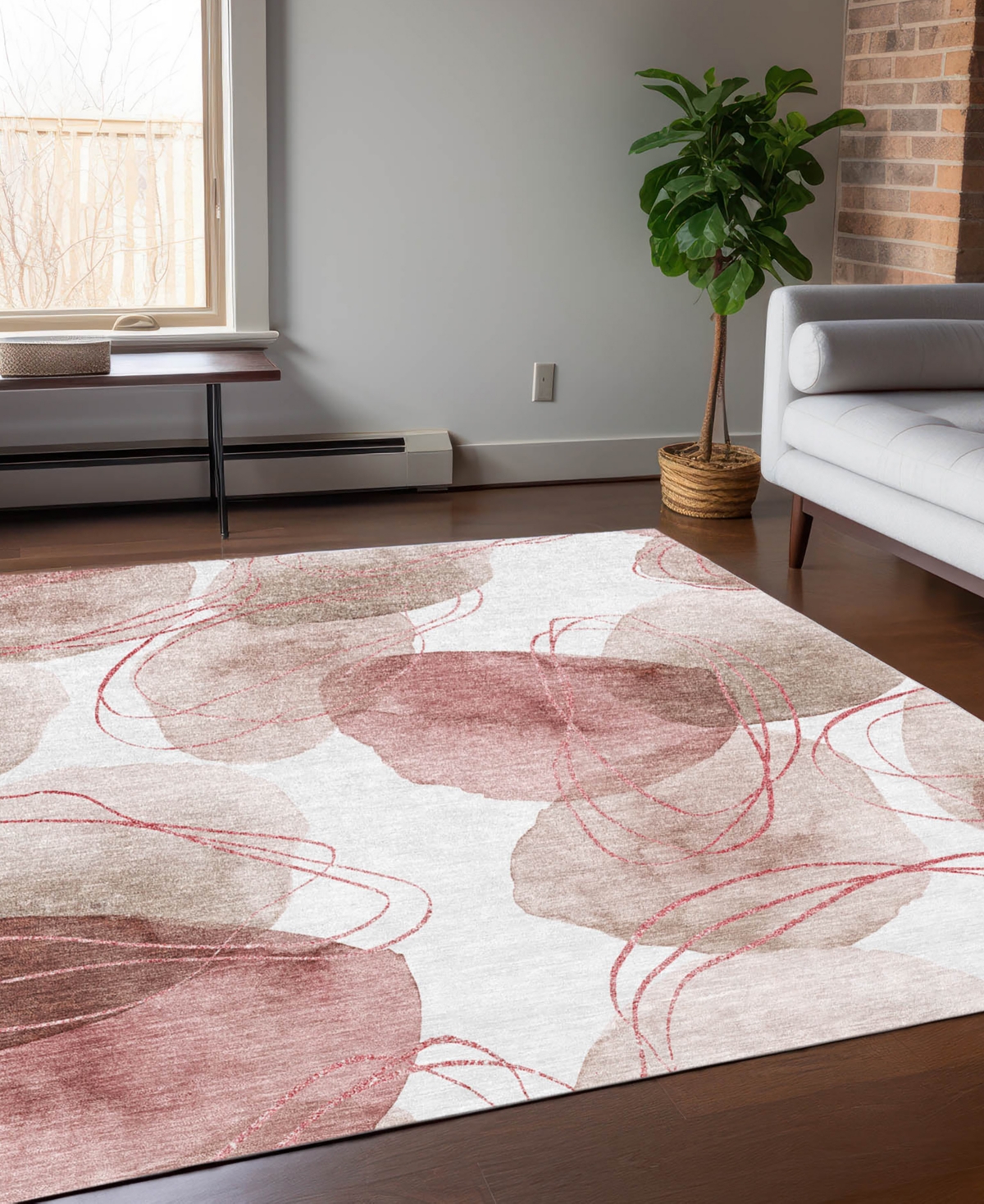 Addison Chantille Machine Washable Acn544 3'x5' Area Rug In Cherry