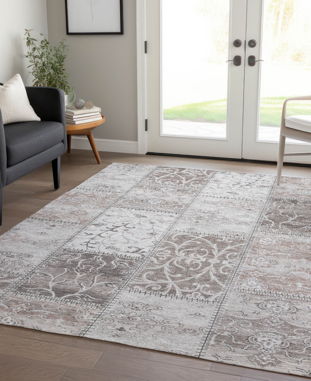 Shop Addison Chantille Machine Washable Acn566 10'x14' Area Rug In Taupe