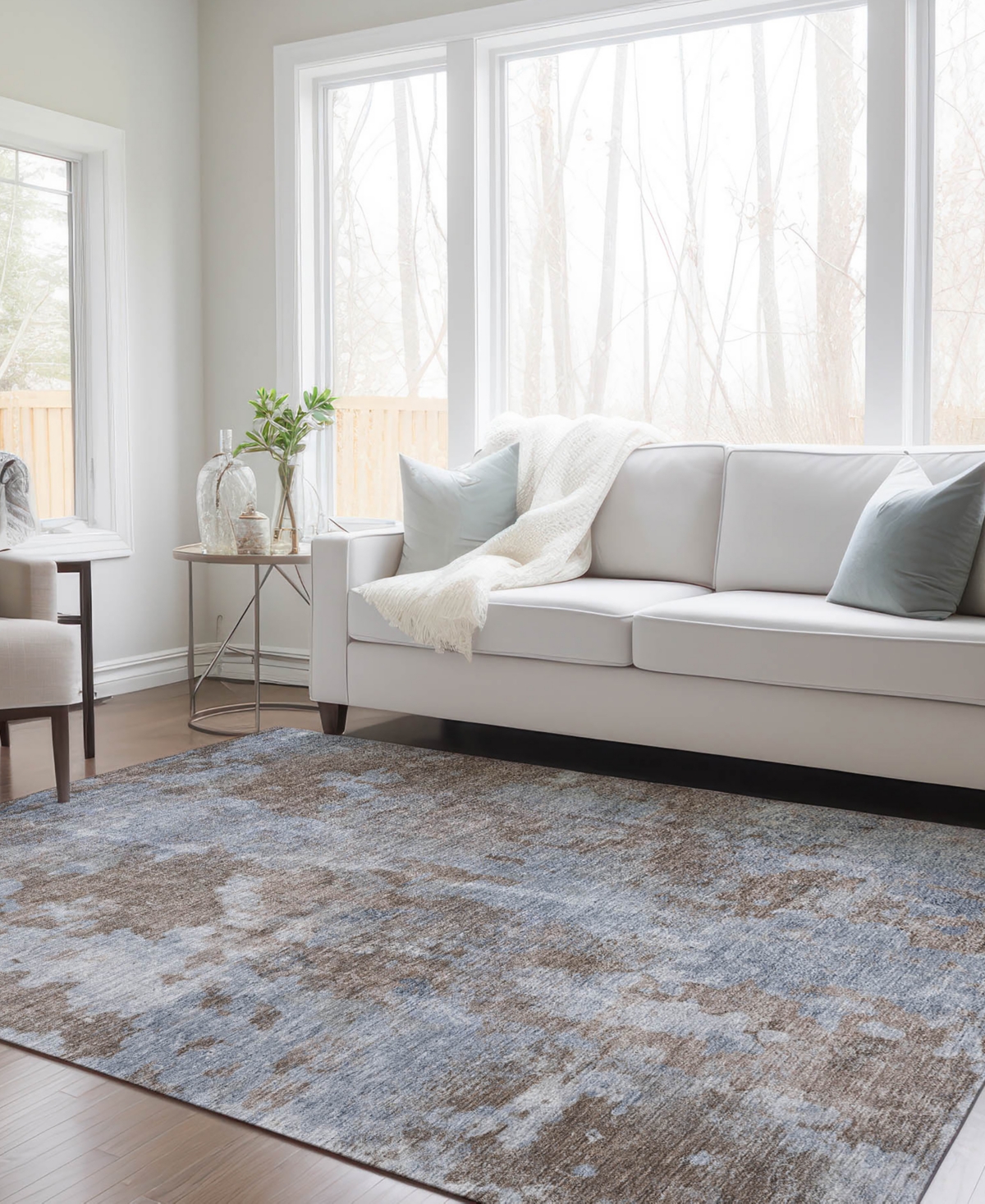 Addison Chantille Machine Washable Acn573 8'x10' Area Rug In Brown