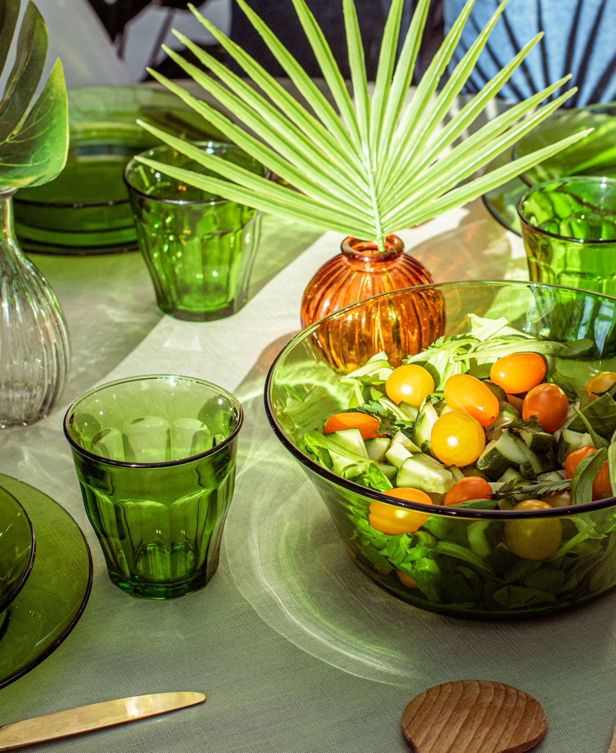 Duralex Set Of 6 Picardie Tumblers In Green