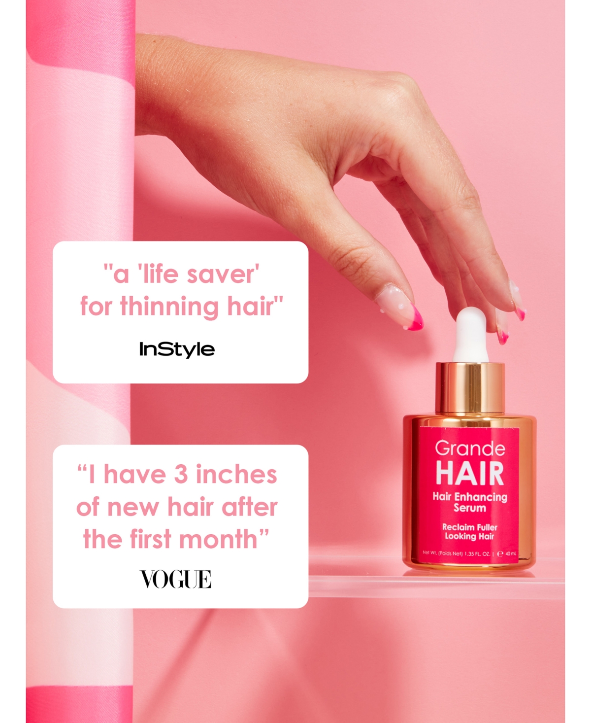Grande Cosmetics Grandehair Full Boost Hair Enhancing Serum, 0.67 Oz. In No Color