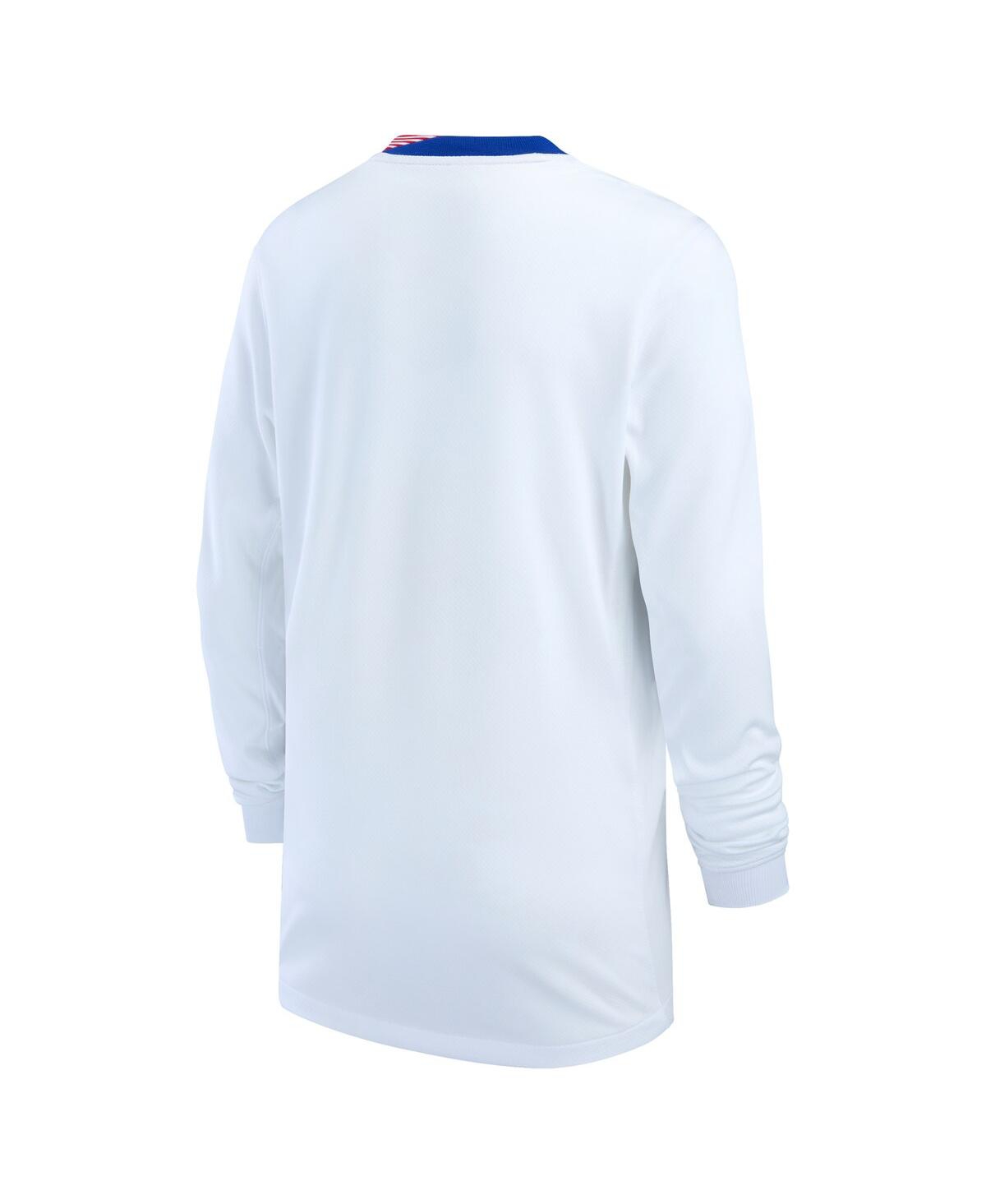 Nike Big Boys and GirlsUsmnt 2024 Home Replica Long Sleeve Jersey - White/whit