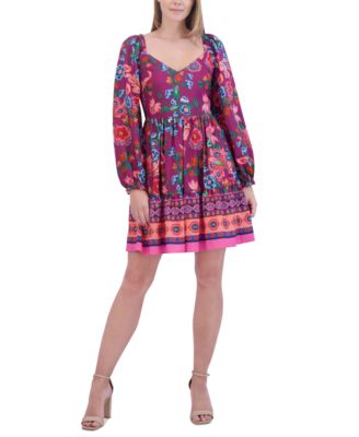 Eliza j bell sleeve flounce dress hotsell