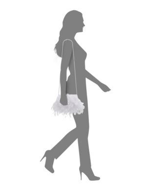 All Over Feather Frame Clutch