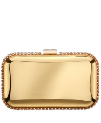 Metallic Minaudiere with Cystal Adorned Edge