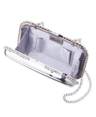 Metallic Minaudiere with Cystal Adorned Edge
