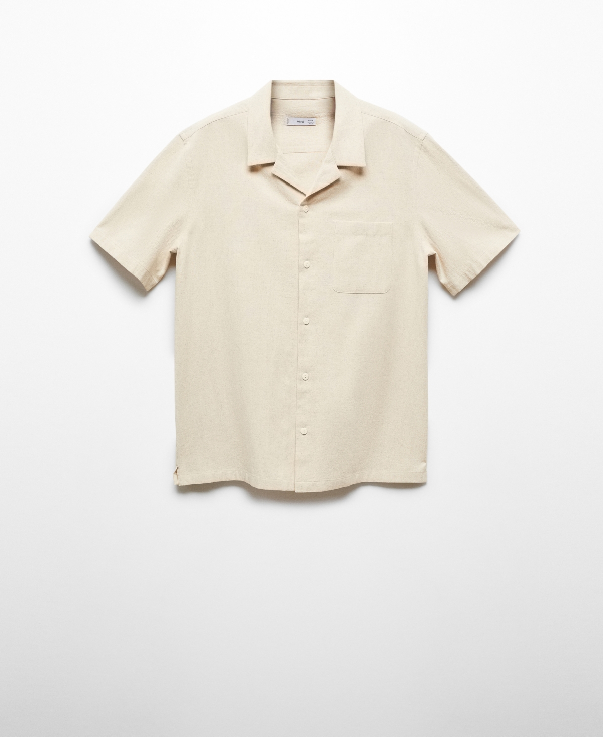 Mango Men's Short Sleeve Cotton Linen Shirt In Brown