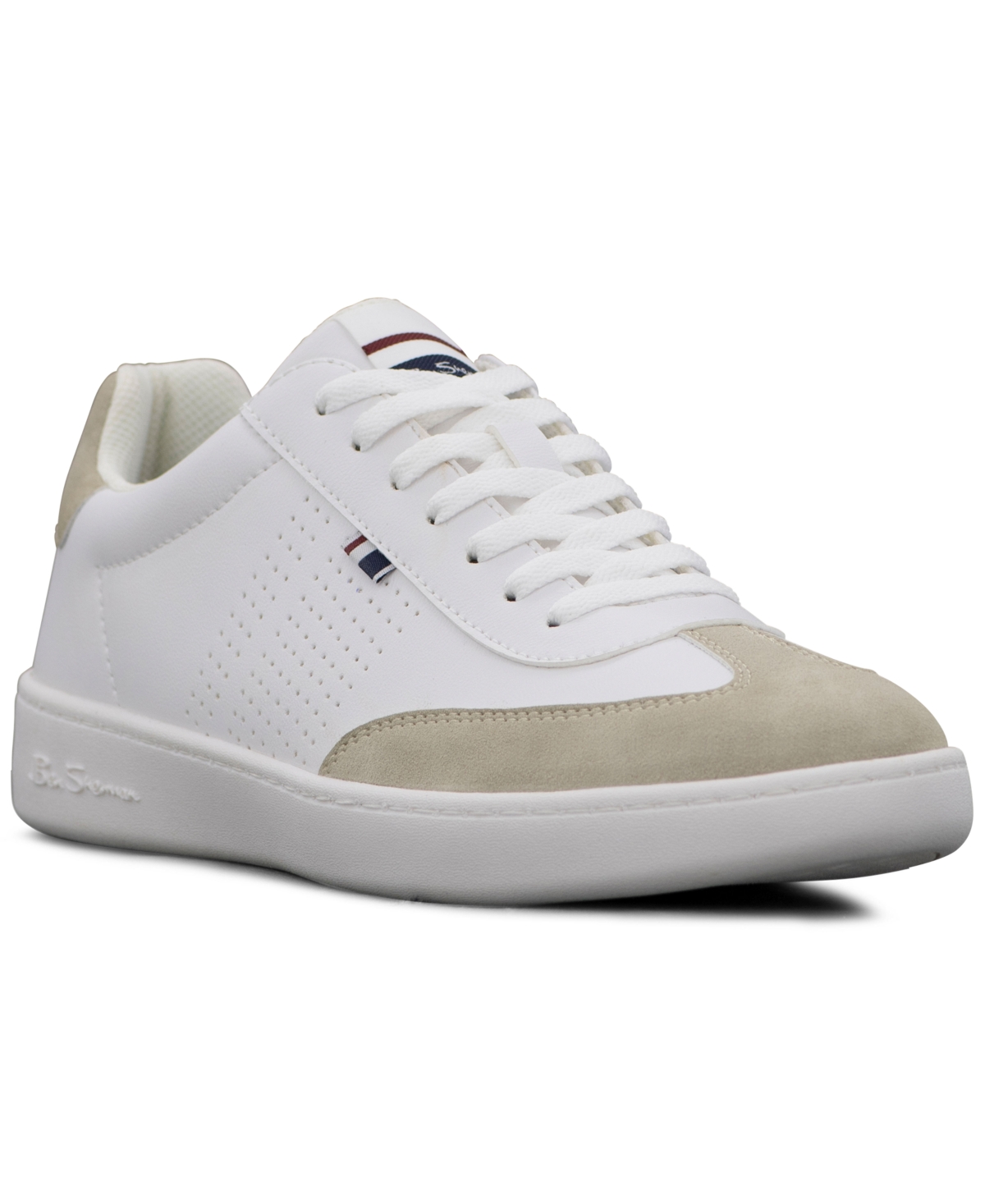 Men's Glasgow Low Casual Sneakers from Finish Line - White/Beige