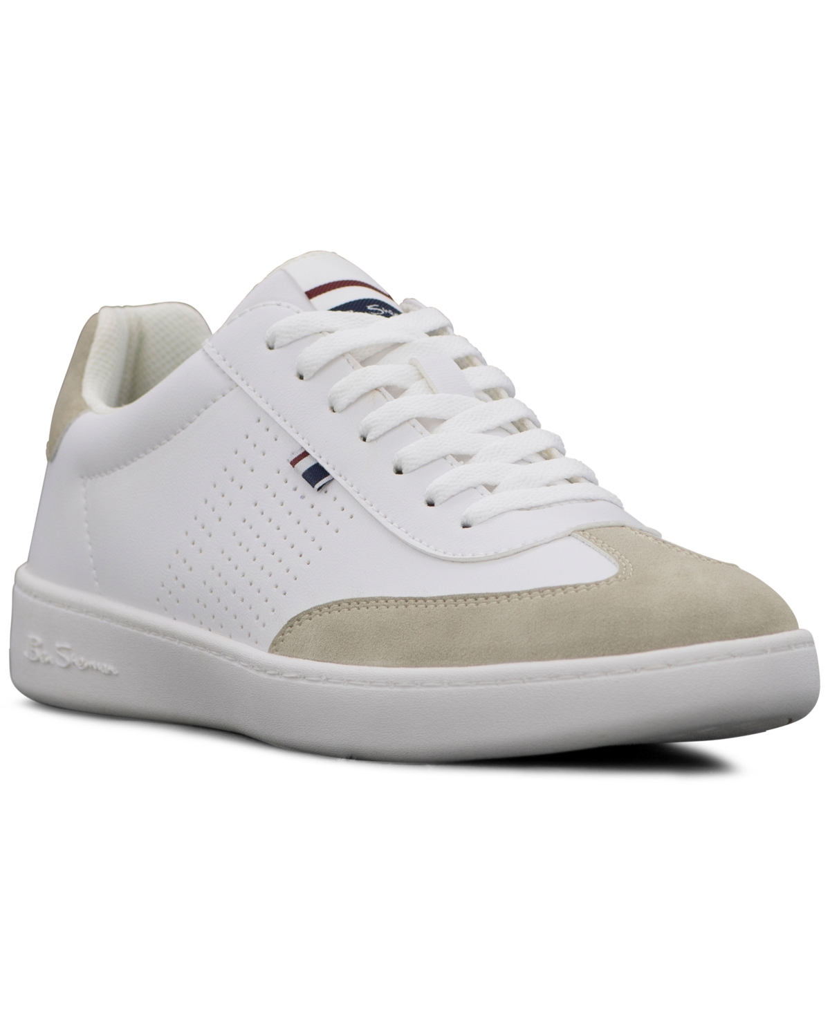 Shop Ben Sherman Men's Glasgow Low Casual Sneakers From Finish Line In White,beige