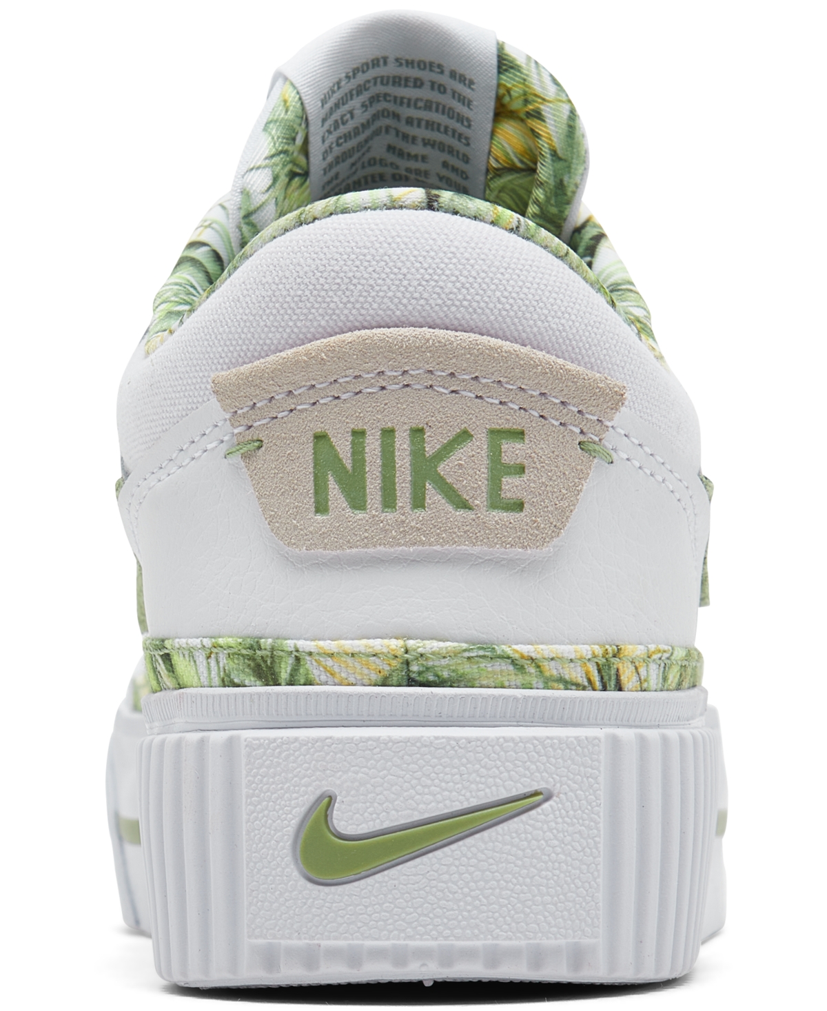 Shop Nike Women's Court Legacy Lift Platform Casual Sneakers From Finish Line In White,green