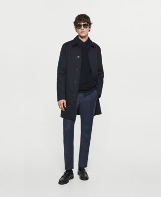 Men's Pleat Detail Wool Pants