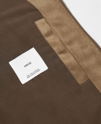 Men's Suede-Effect Zipper Jacket