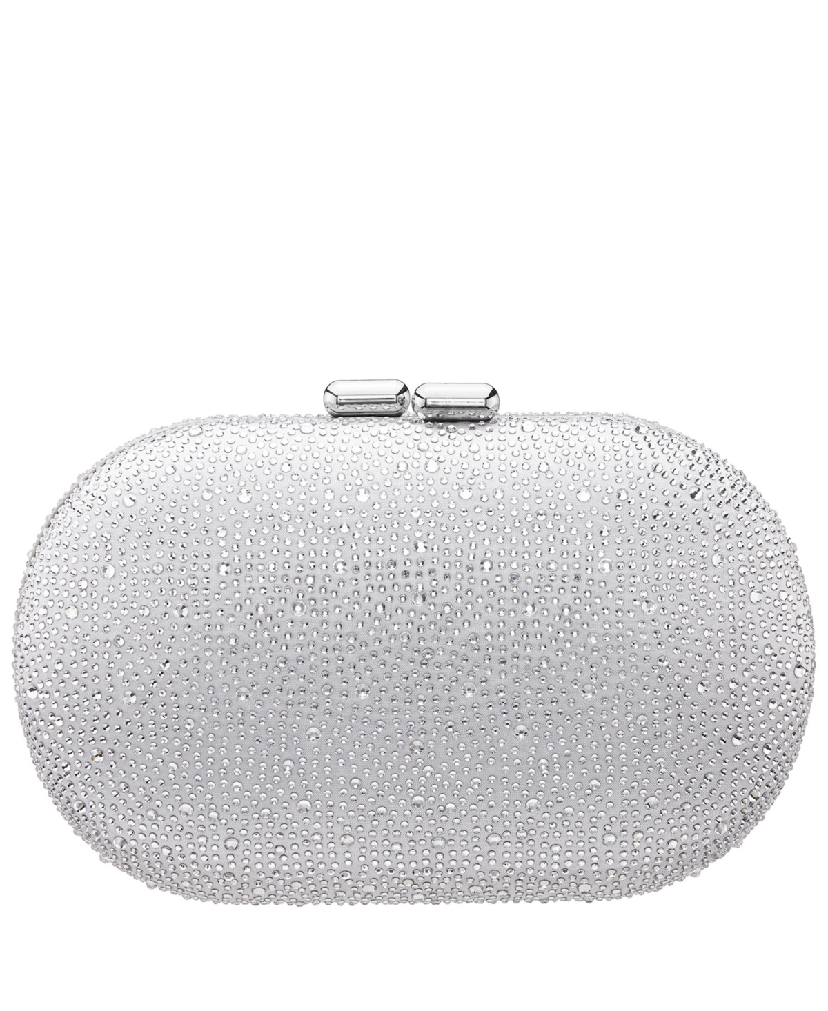 Shop Nina Allover Crystal Oval Minaudiere In Black