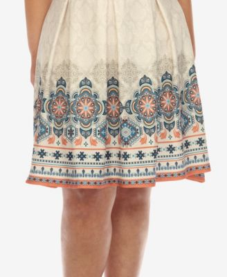 Plus Size Fit and Flare Knee Length Dress