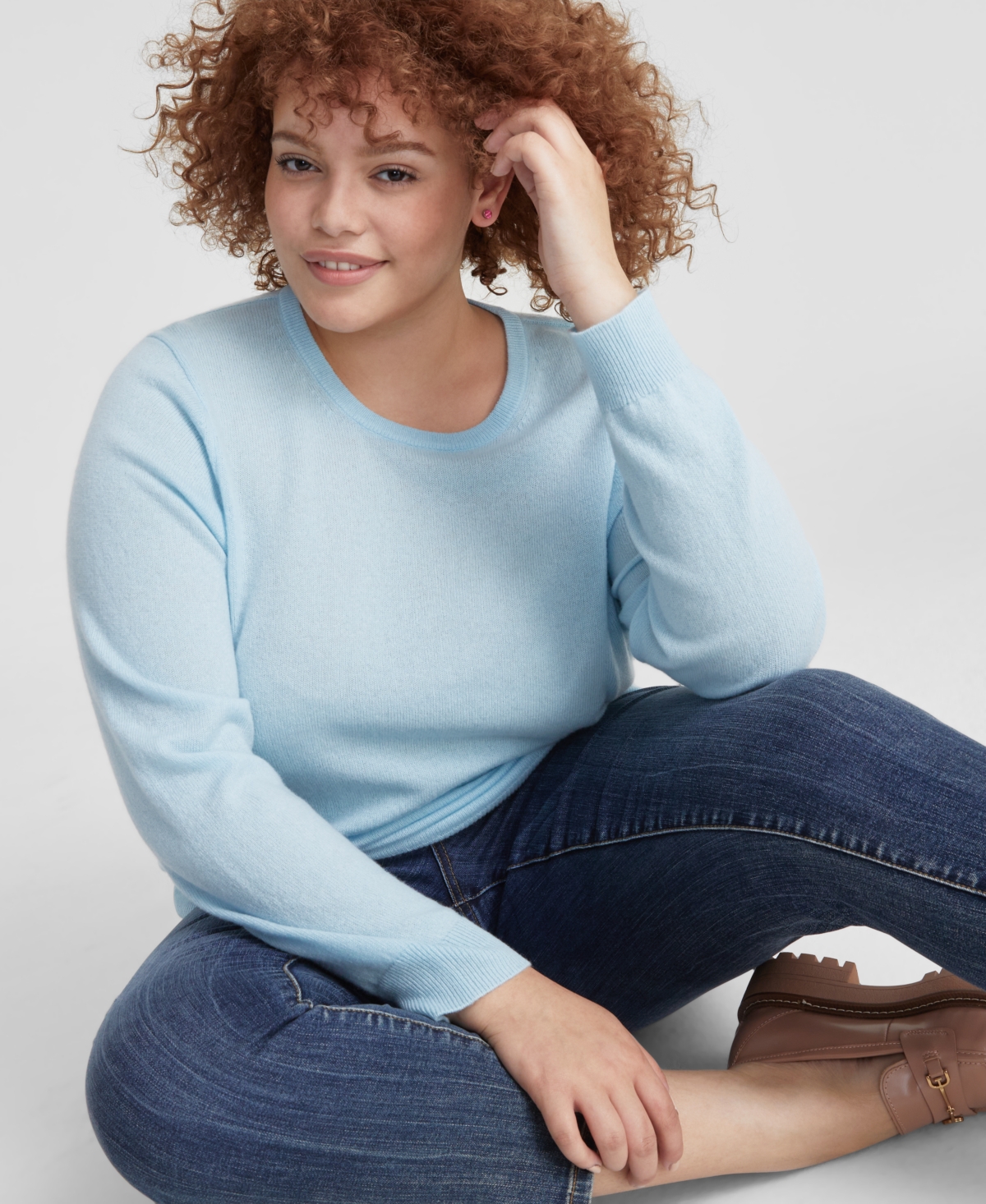 Charter Club Plus Size 100% Cashmere Crewneck Sweater, Created for Macy's