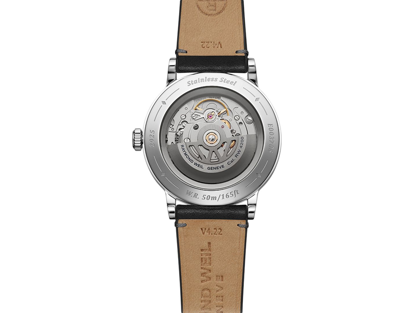 Мужские часы Raymond Weil Swiss Automatic Millesime Black Leather Strap Watch 40mm — фото 2