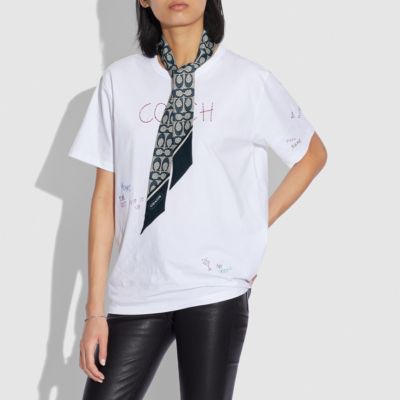 Women's Vintage Signature Print Silk Skinny Scarf