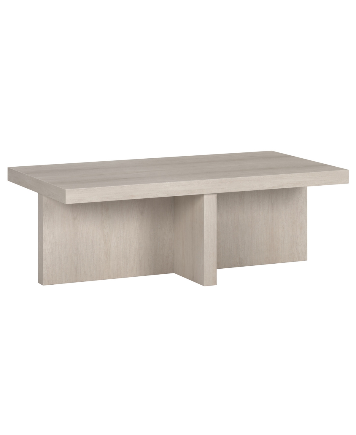 Hudson & Canal Elna 44" Wide Rectangular Coffee Table In Alder White In Alder White
