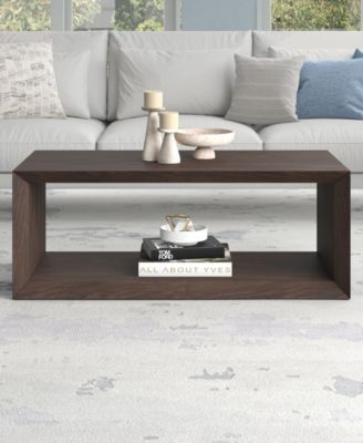 Osmond 48" Wide Rectangular Coffee Table in Alder Brown