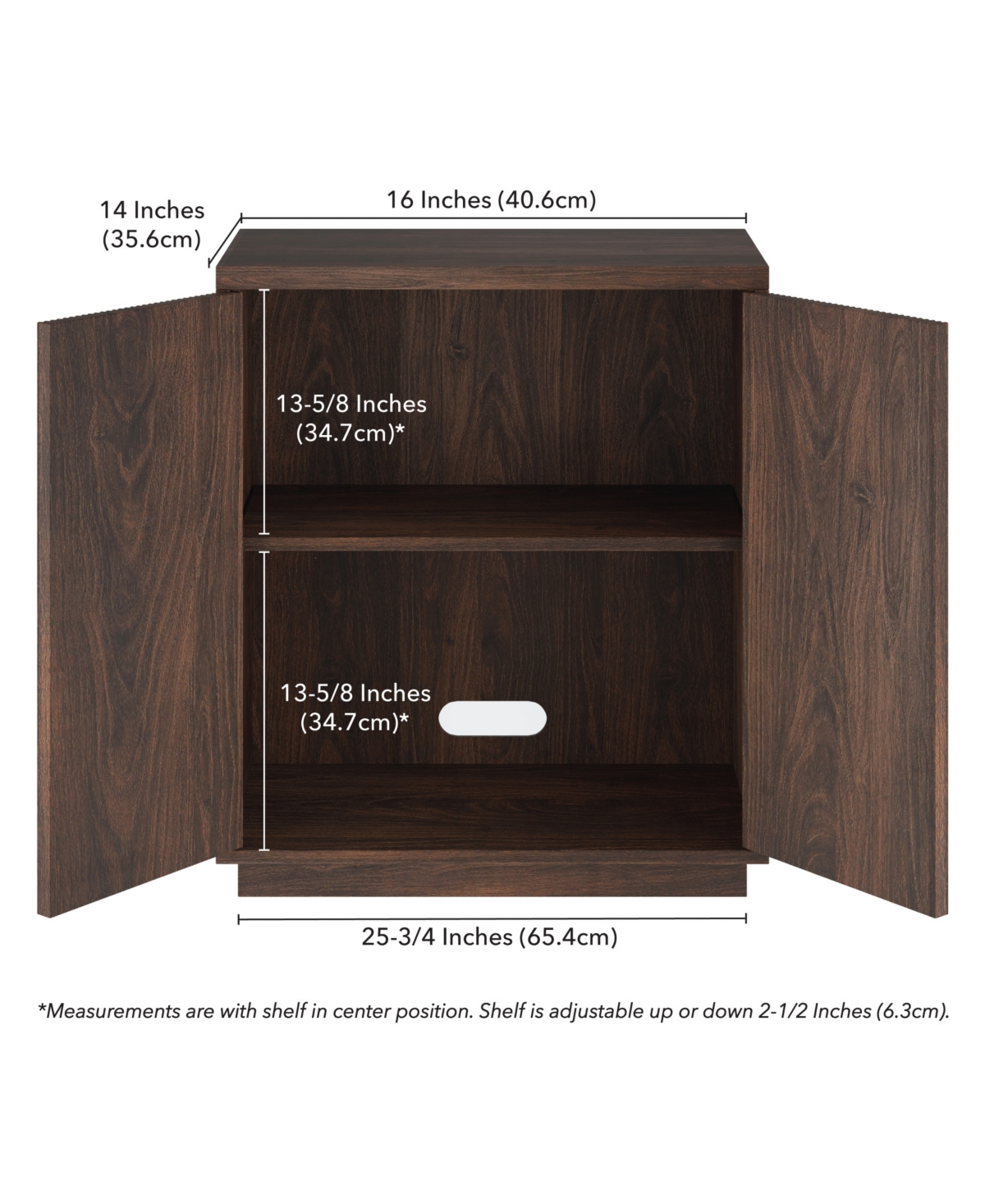 Hudson & Canal Alston 28" Wide Rectangular Accent Cabinet In Alder Brown In Alder Brown