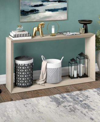 Osmond 55" Wide Rectangular Console Table in Alder White