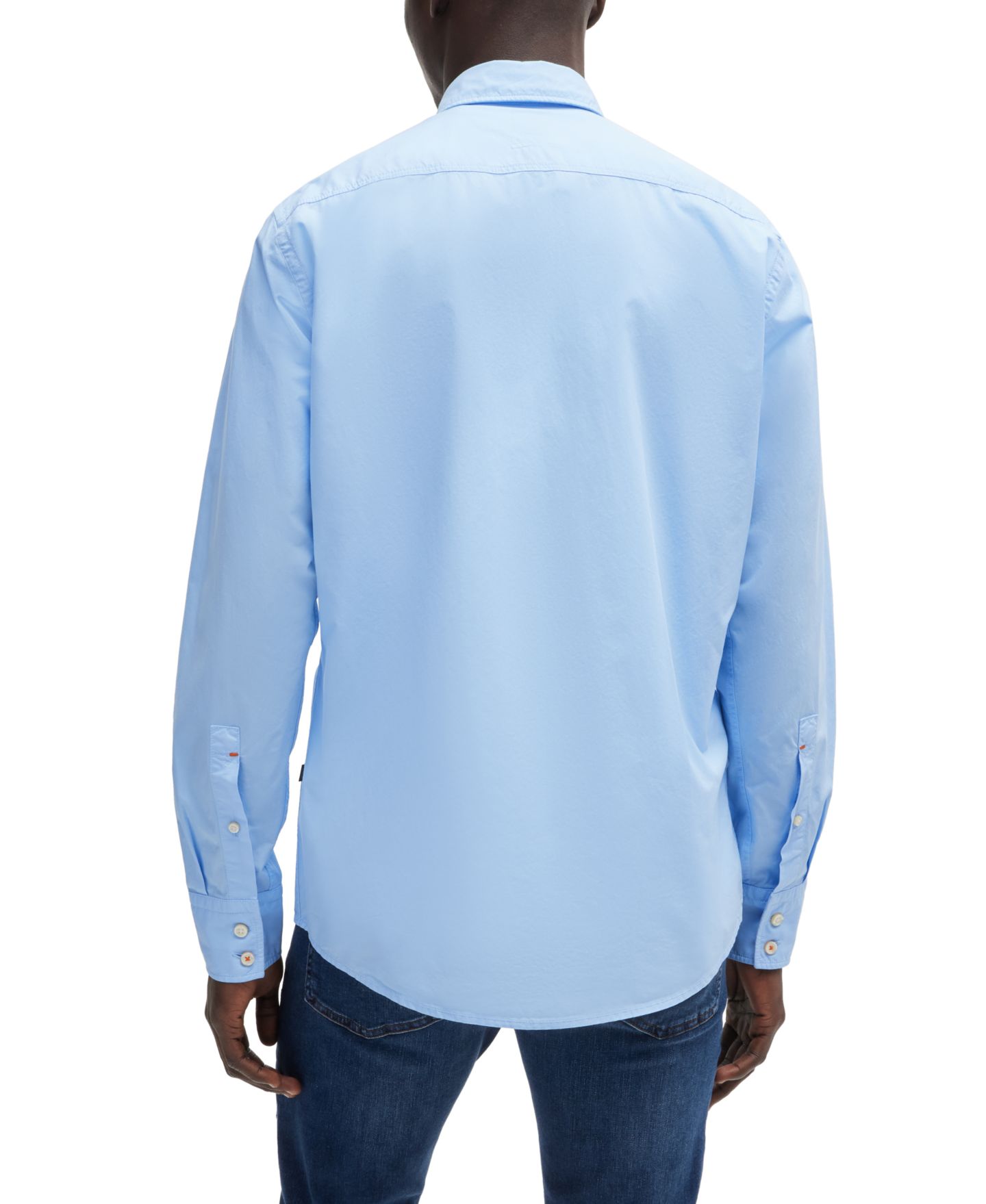 Мужская рубашка Hugo Boss Kent Collar Regular-Fit Dress Shirt, цвет: Синий — фото 3