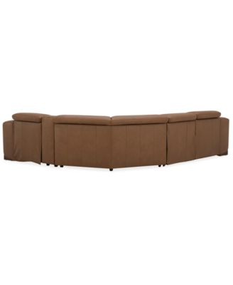 Lovro 5-Pc. Leather Sectional with 2 Power Motion Chairs & 1 Console, Created for Macy's