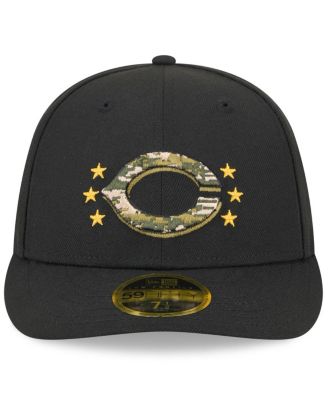 Men's Black Cincinnati Reds 2024 Armed Forces Day Low Profile 59FIFTY Fitted Hat