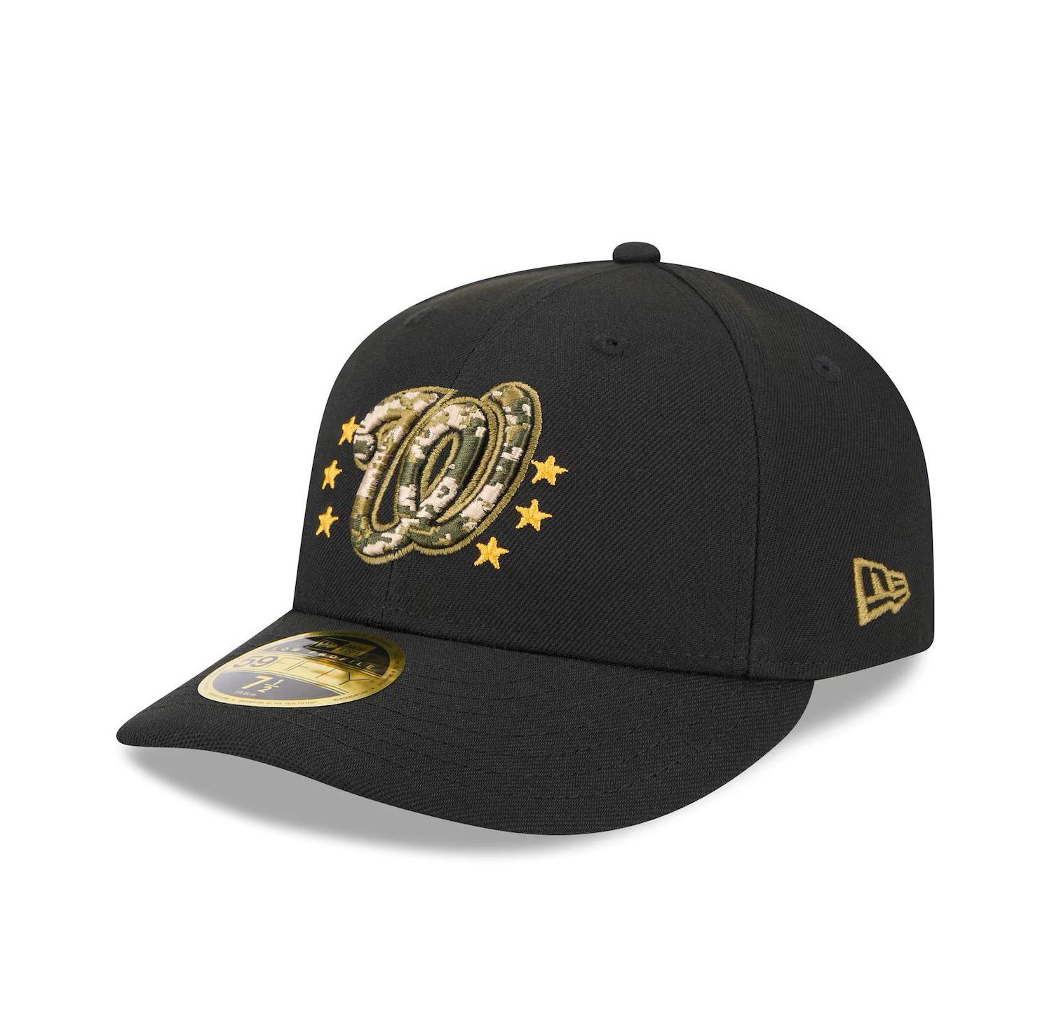 Men's Black Washington Nationals 2024 Armed Forces Day Low Profile 59FIFTY Fitted Hat