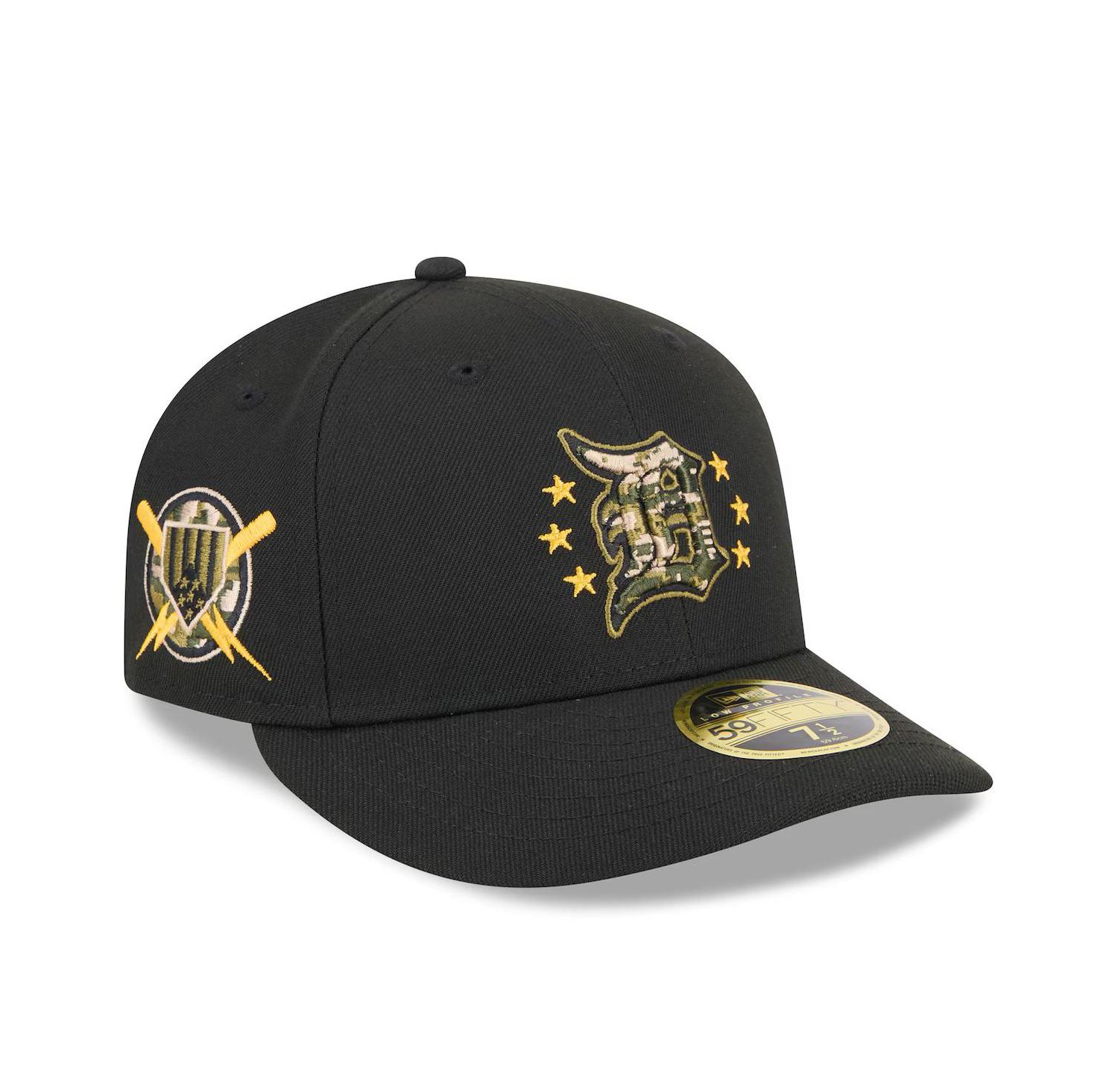Men's Black Detroit Tigers 2024 Armed Forces Day Low Profile 59FIFTY Fitted Hat