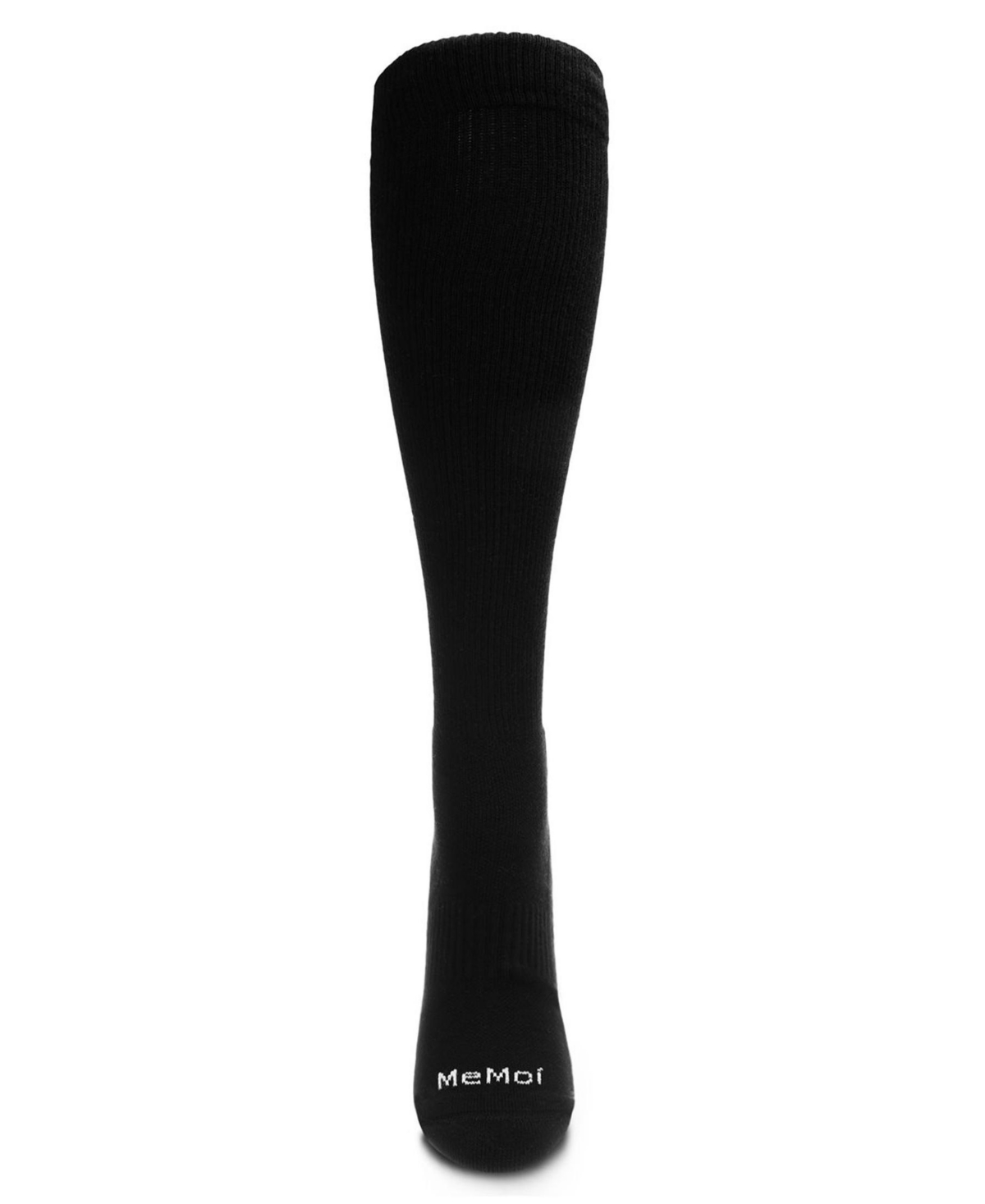 Memoi Unisex Classic Athletic Cushion Sole Knee High Cotton Blend 15-20mmhg Graduated Compression Socks In White