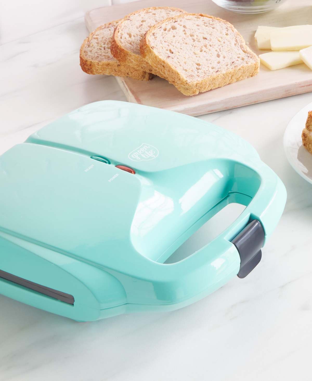 Shop Greenlife Electric Sandwich Maker In Turquoise