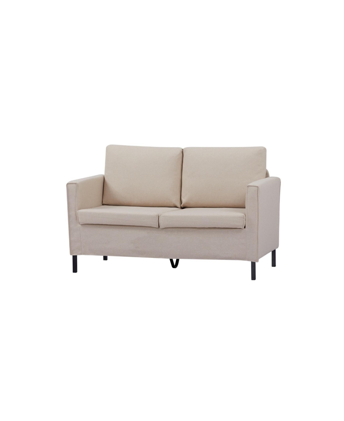 Shop Gold Sparrow Lenox 52.5" Fabric Loveseat, Created For Macy's In Tan