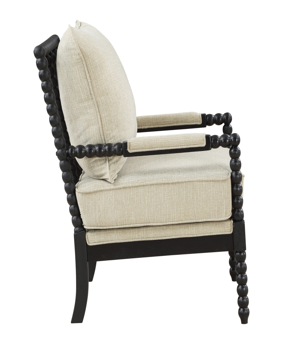 Shop Osp Home Furnishings Office Star Eliza Brown Spindle Chair With Linen Fabric