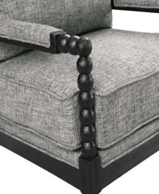 Office Star Eliza Black Spindle Chair with Graphite Fabric