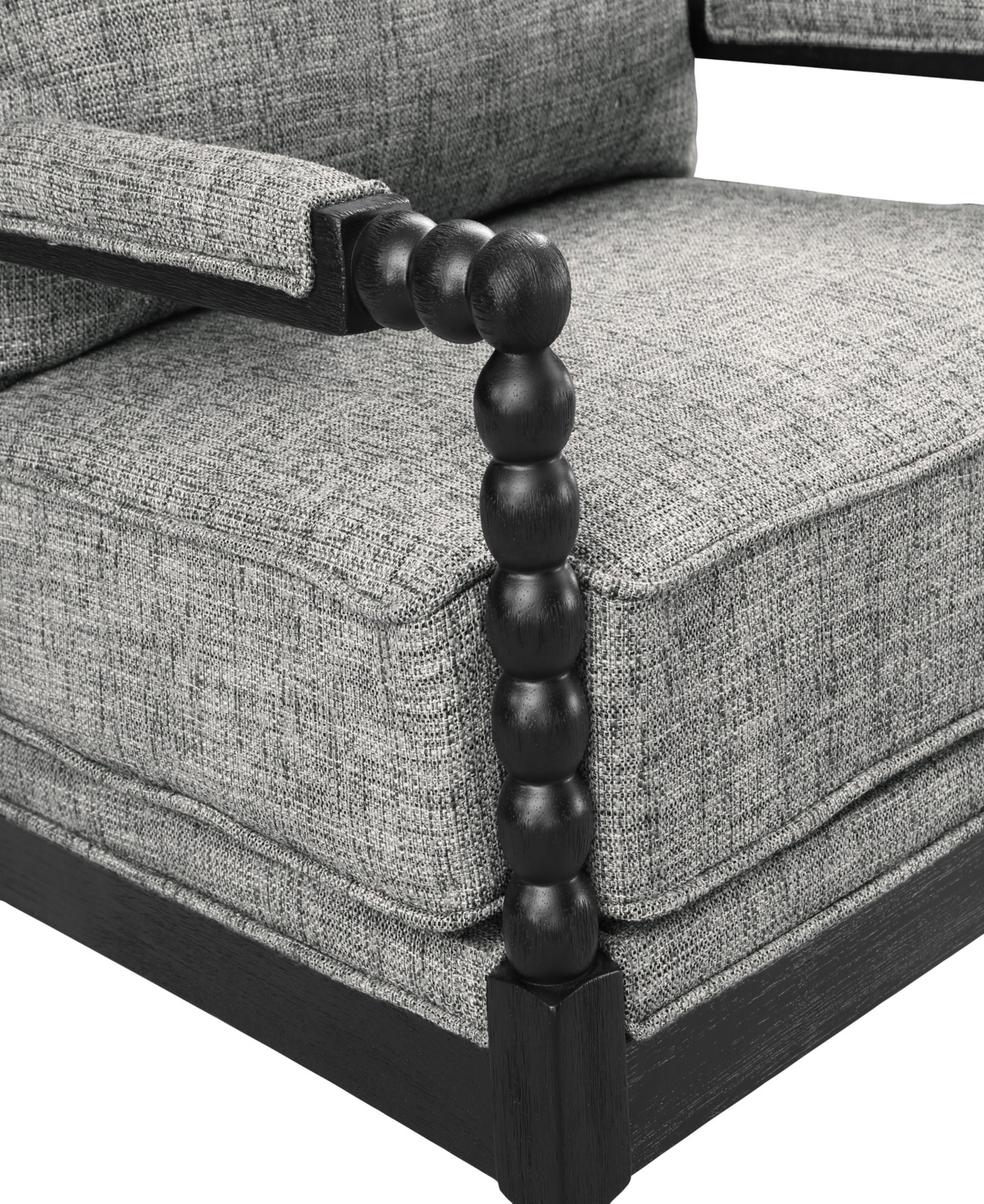 Osp Home Furnishings Office Star Eliza Black Spindle Chair With Graphite Fabric In Graphite