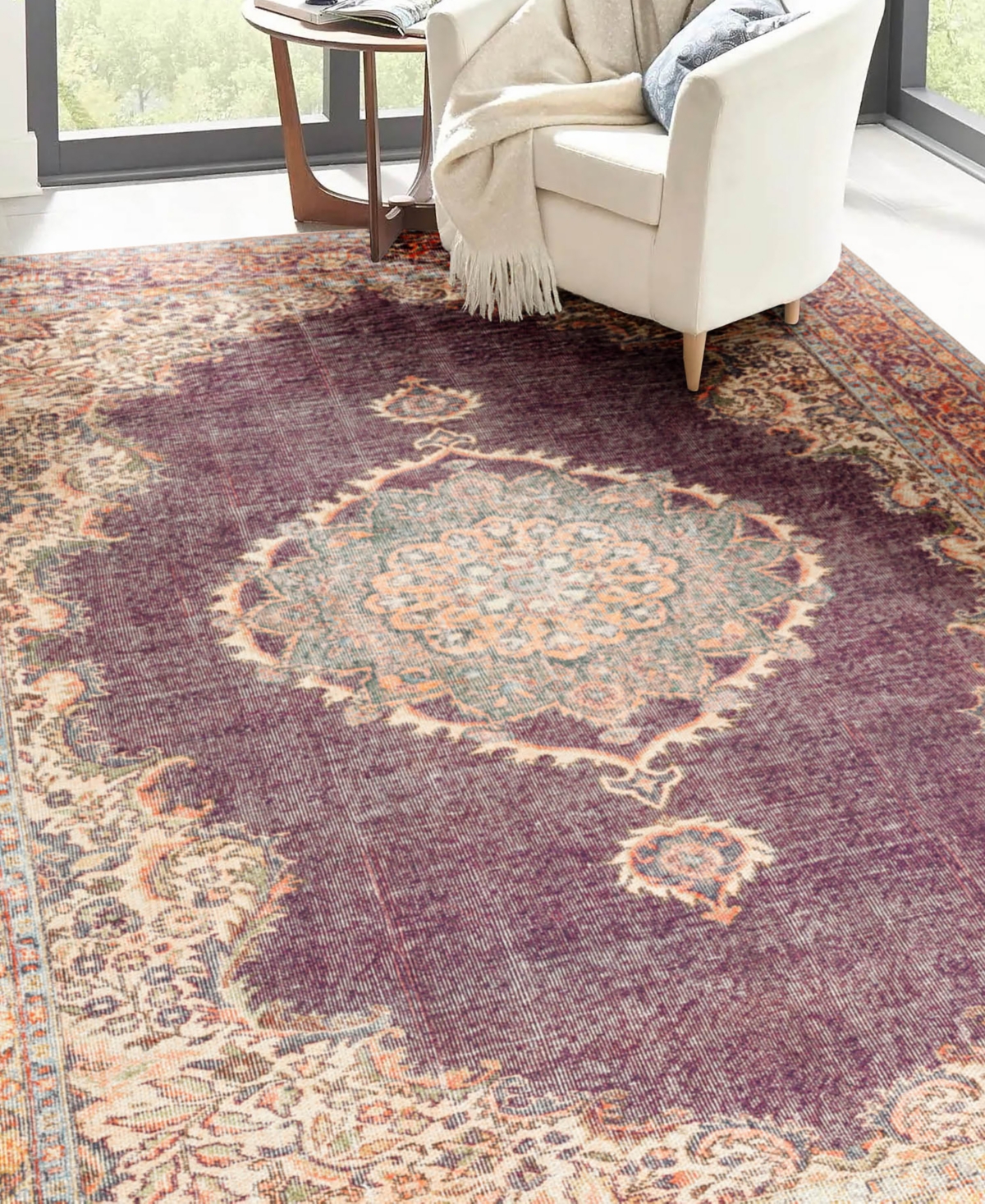 Dalyn Kars Ka9 3'x5' Area Rug In Eggplant
