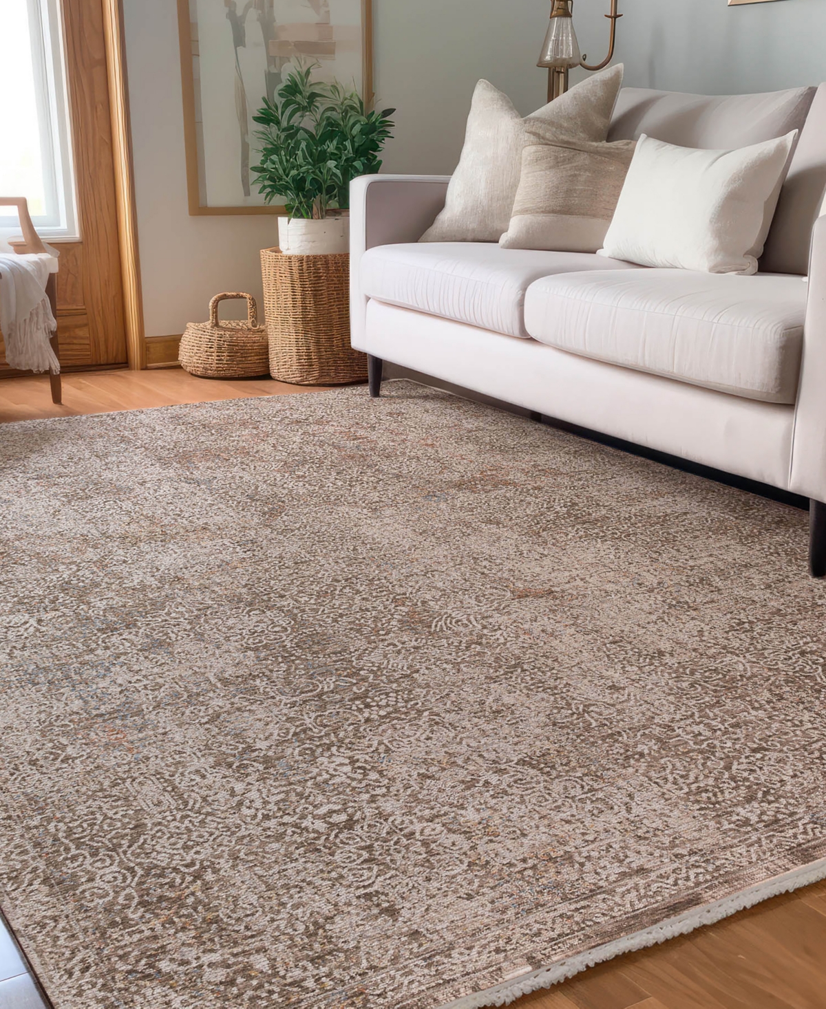 Dalyn Vienna Vi5 3'x5' Area Rug In Chocolate