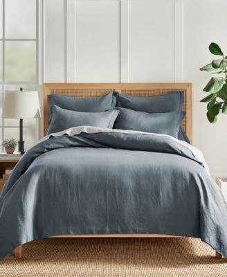 Washed Linen Solid Duvet Cover, Full/Queen