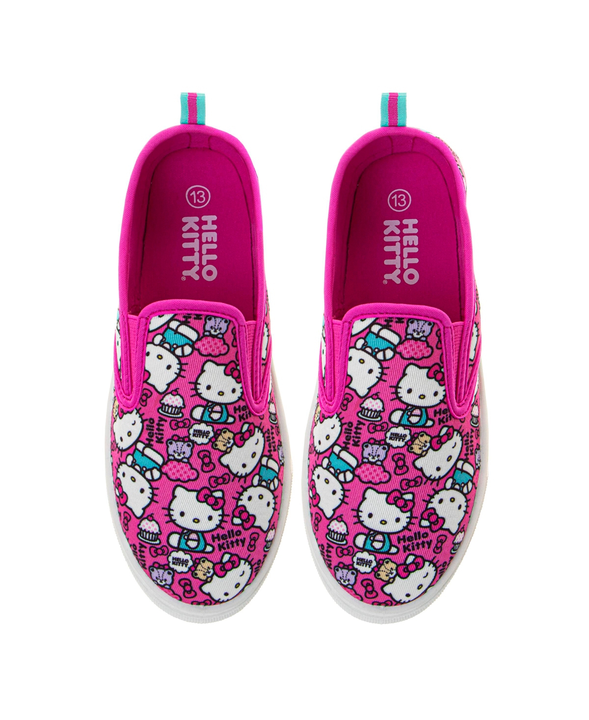 Hello Kitty Little And Big Girls Canvas Sneakers In Fuchsia
