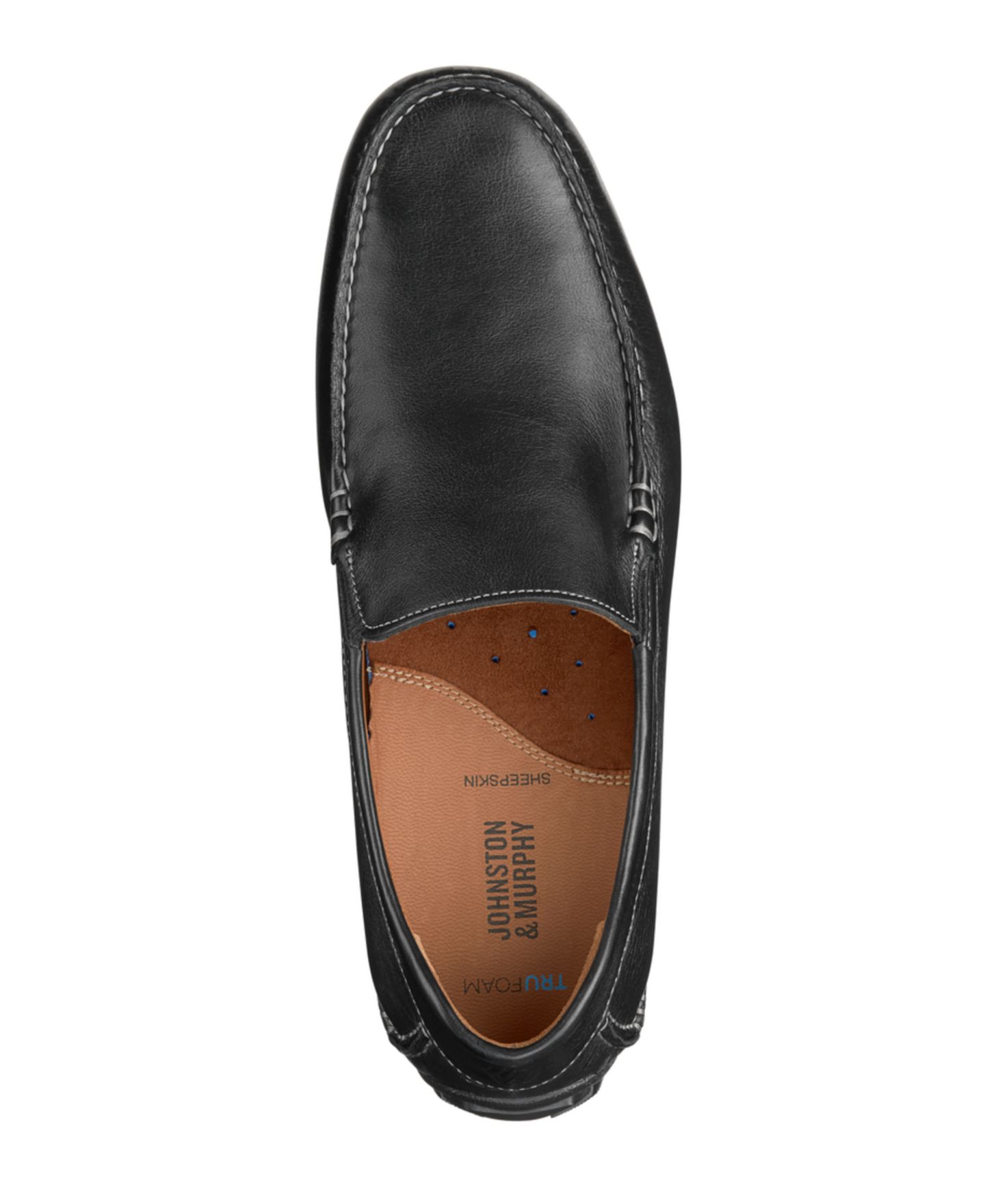 Мужские туфли Johnston & Murphy Cort Moc Venetian Driving, цвет: Чёрный — фото 3