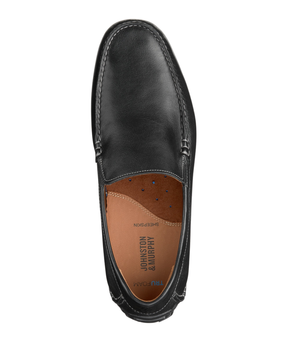 Shop Johnston & Murphy Men's Cort Moc Venetian Driving Loafers In Black